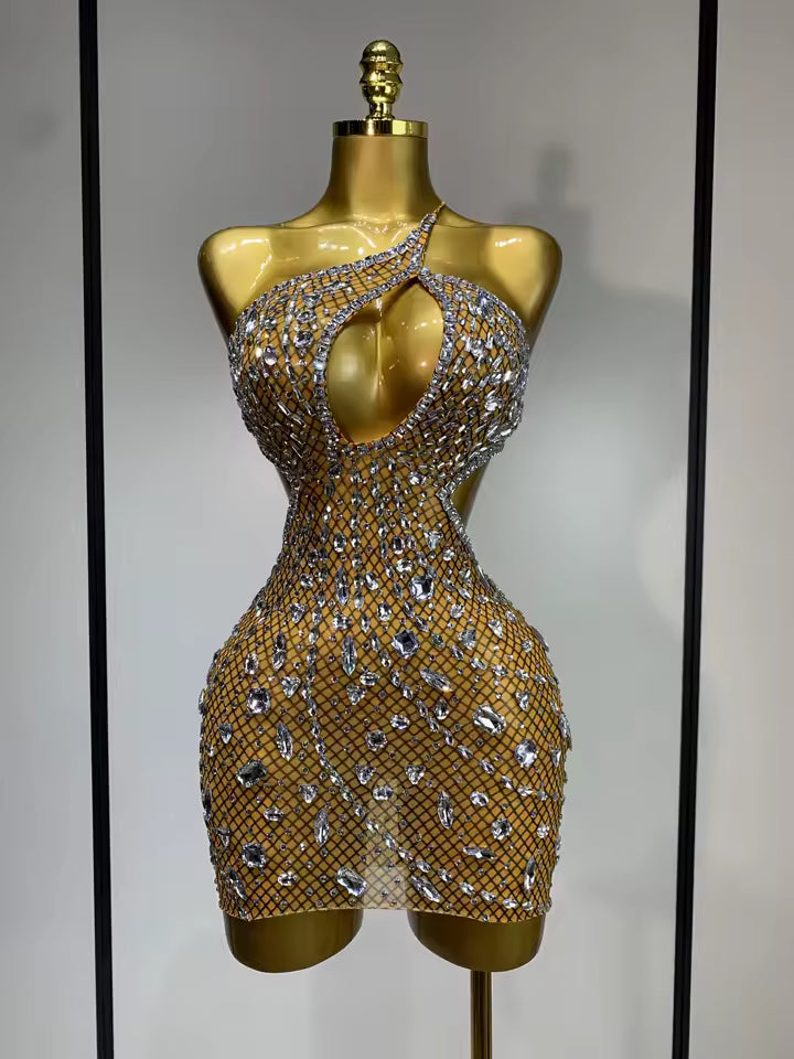 Midnight Onyx Crystal Mesh Mini