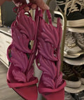 Pink Leaf Heels